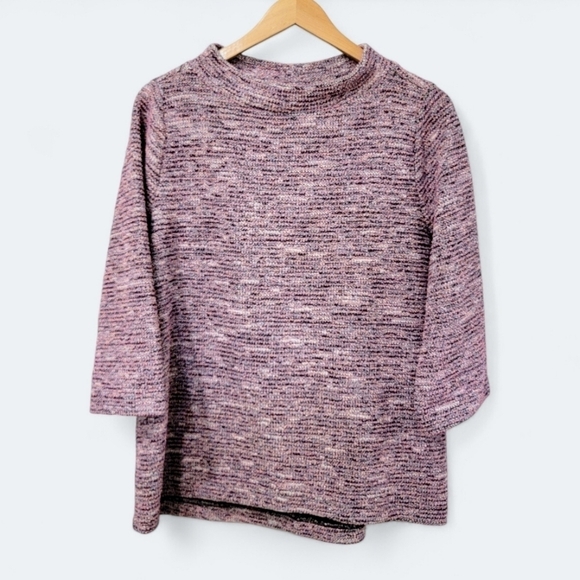 LOFT Mock Neck Knit Sweater Top Size Medium - Picture 1 of 15
